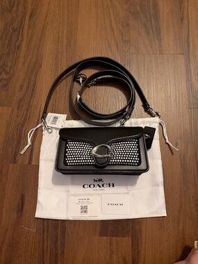 Coach Tabby Shoulder Bag 20 With Crystals in Black